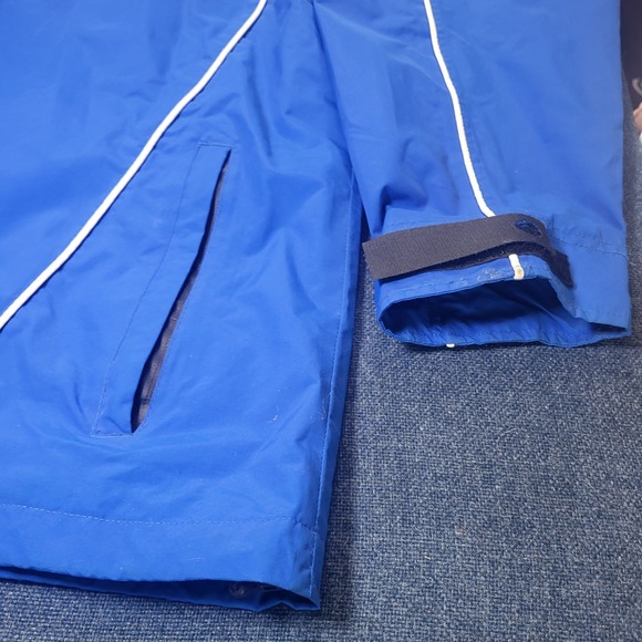 Warrior Sports Mens XL Royal Blue Windbreaker Full Zip Mesh Lined Jacket Piping - Picture 2 of 14